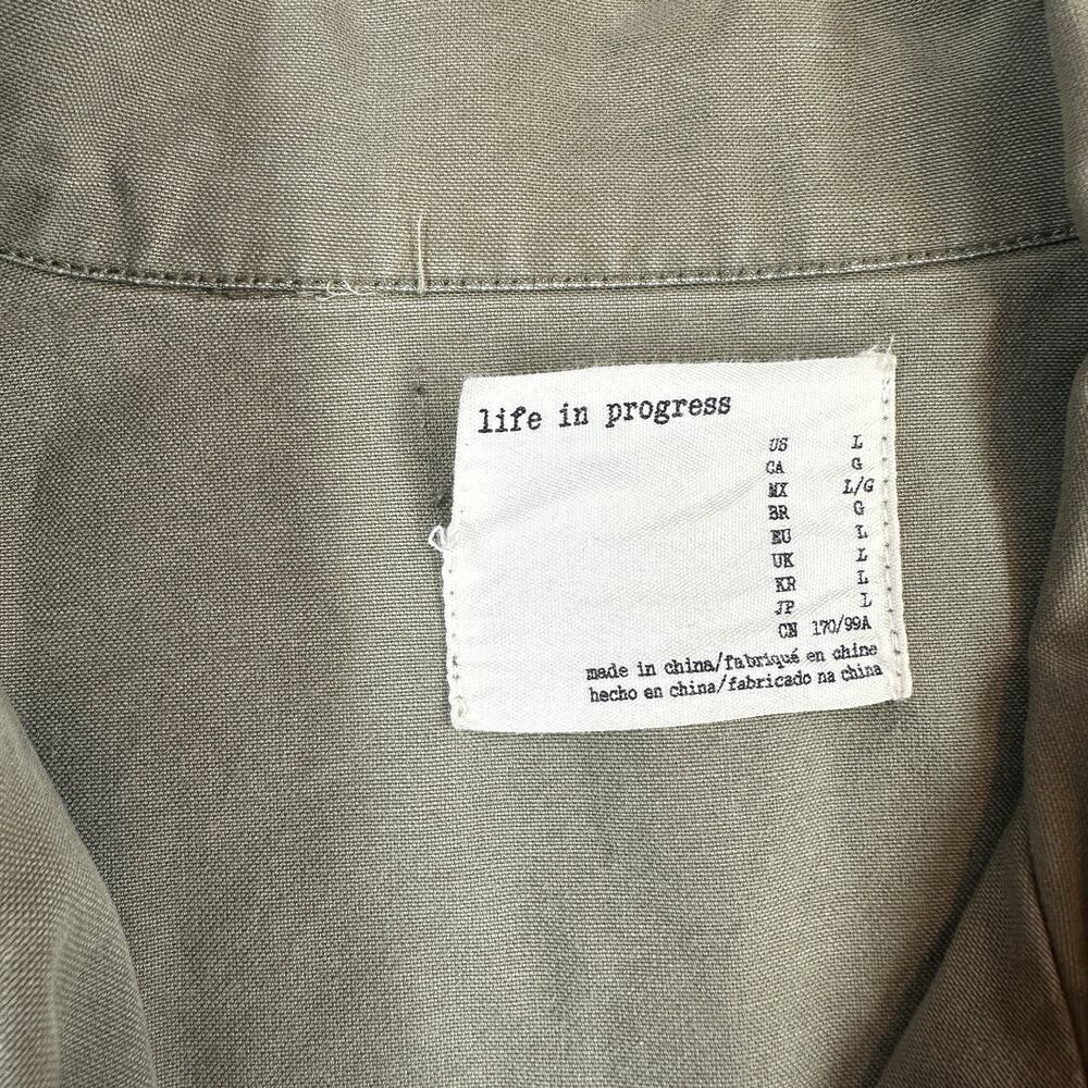 Life In Progress Womens Olive Green Utility Military Jacket Size Large - Picture 6 of 11